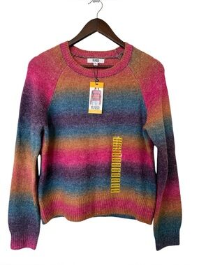 BB Dakota Multicolor Ombre Striped Crewneck Sweater